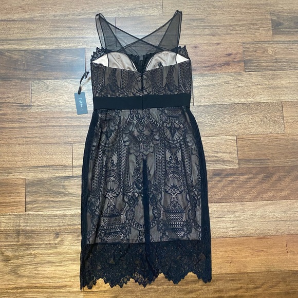 NWT Vera Wang Black/Pink lace dress - sz 4 - Picture 6 of 6